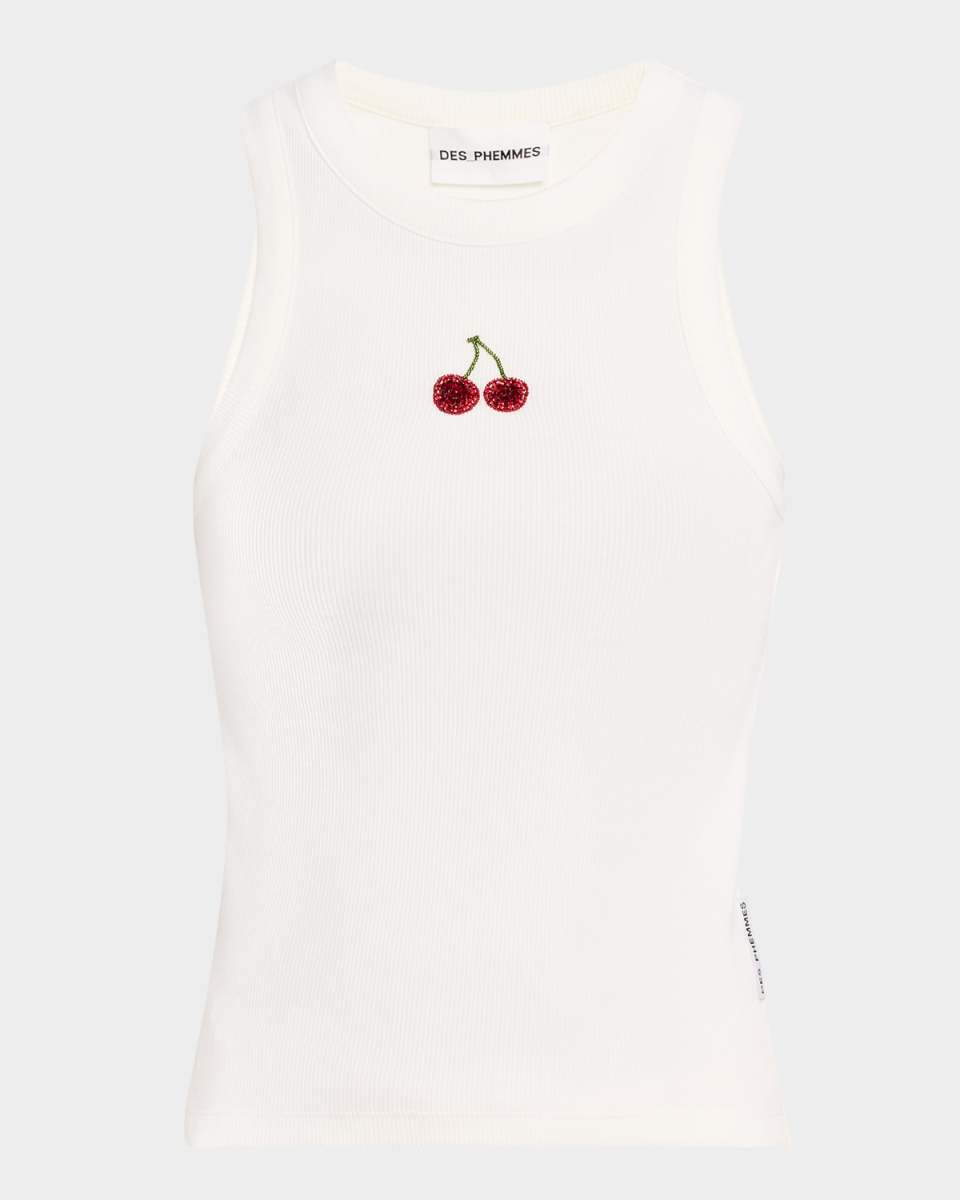 Ribbed Cherry Tank Top
